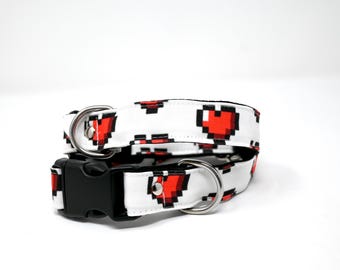 Dog Collar - Gamer Life Hearts