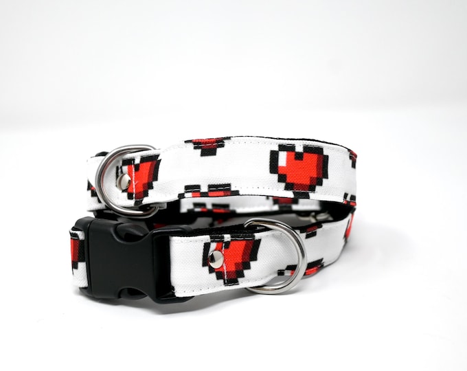 Dog Collar - Gamer Life Hearts