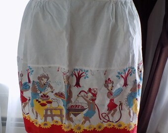 RARE Vintage Borden's Apron/ Elsie and Elmer the Cow BBQ Apron