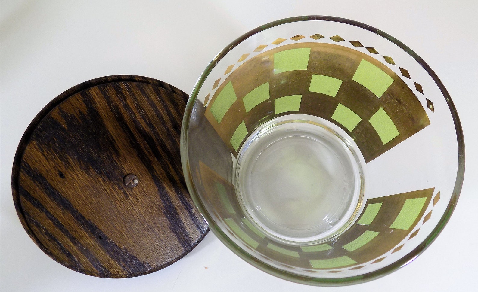 Vintage Culver Ice Bucket Prado Pattern with Lid/ Green and Etsy