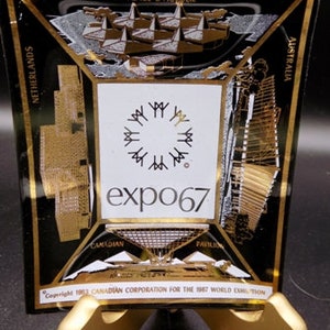 Expo 67 Vintage Glass Souvenir - Canadian World Exposition Memorabilia