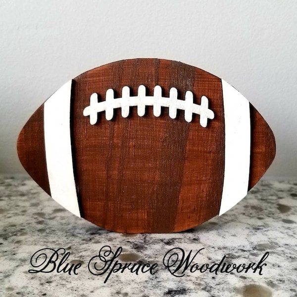 Football Tiered Tray Decor, College football decor, NFL Football decor, Mini sign NCAA