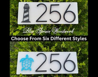 Coastal address sign, personalized address sign, beach house decor, weatherproof address sign, housewarming gifts