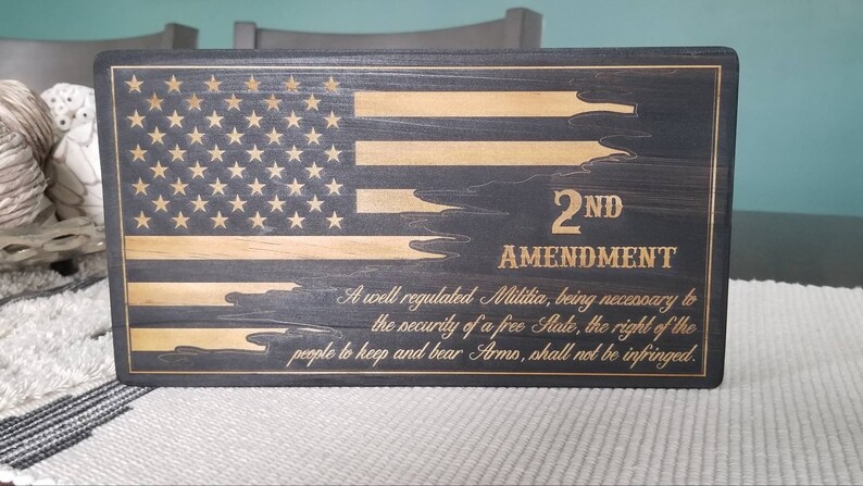 Patriotic 2nd Amendment Decor, Patriotic Shelf Decor, Wooden American ...