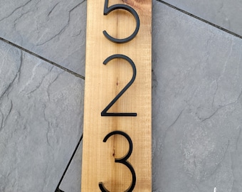 House Number Plaque, House Number Sign, Home Wood Address  Sign, Modern House Address Sign, House Warming Gift