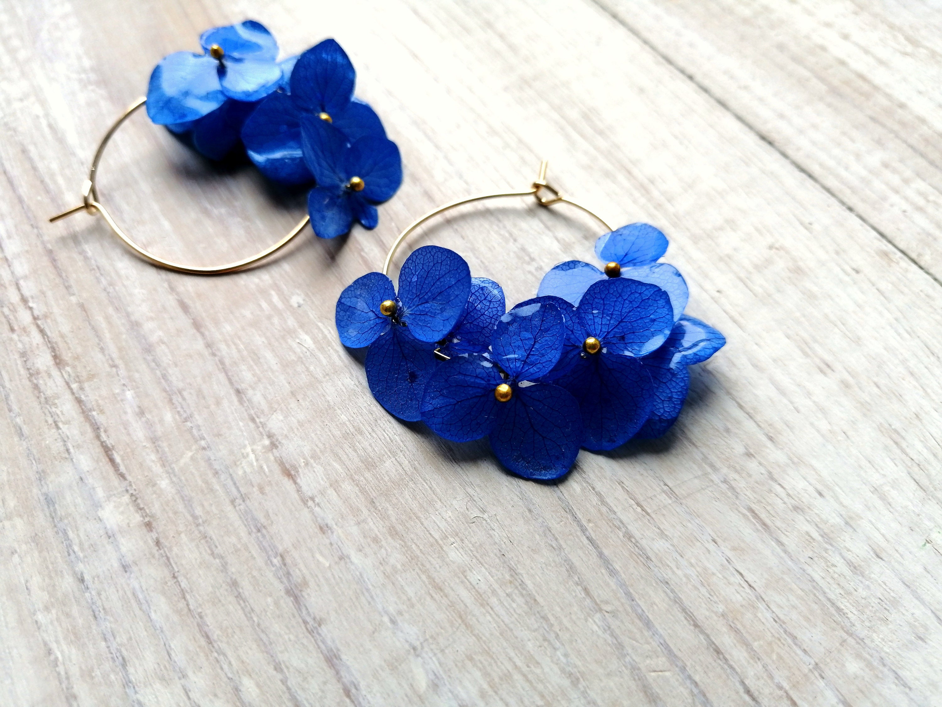 Dried flower earrings Pressed flower jewelry Etsy