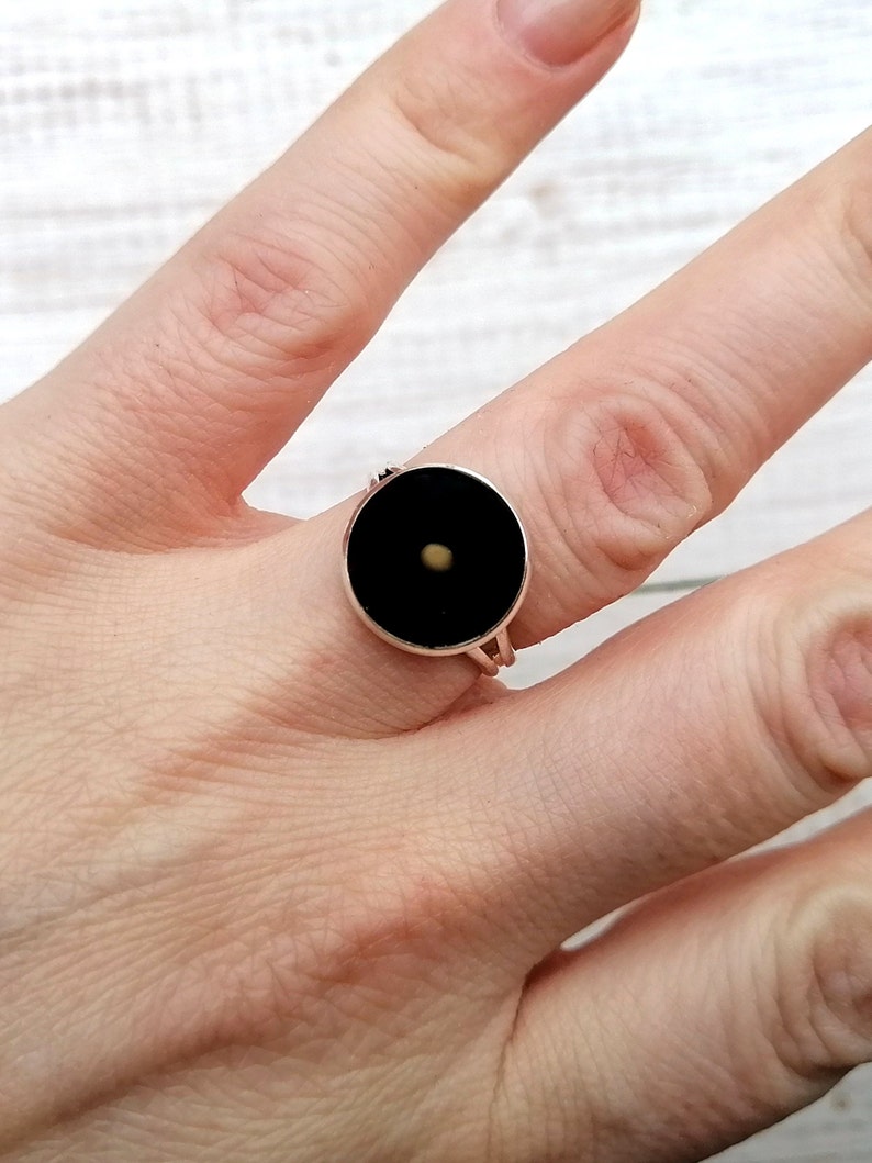 Mustard seed jewelry Pressed flower ring for women Etsy