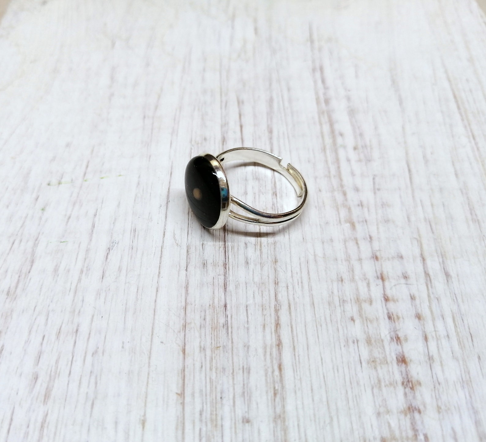 Mustard seed jewelry Pressed flower ring for women Etsy