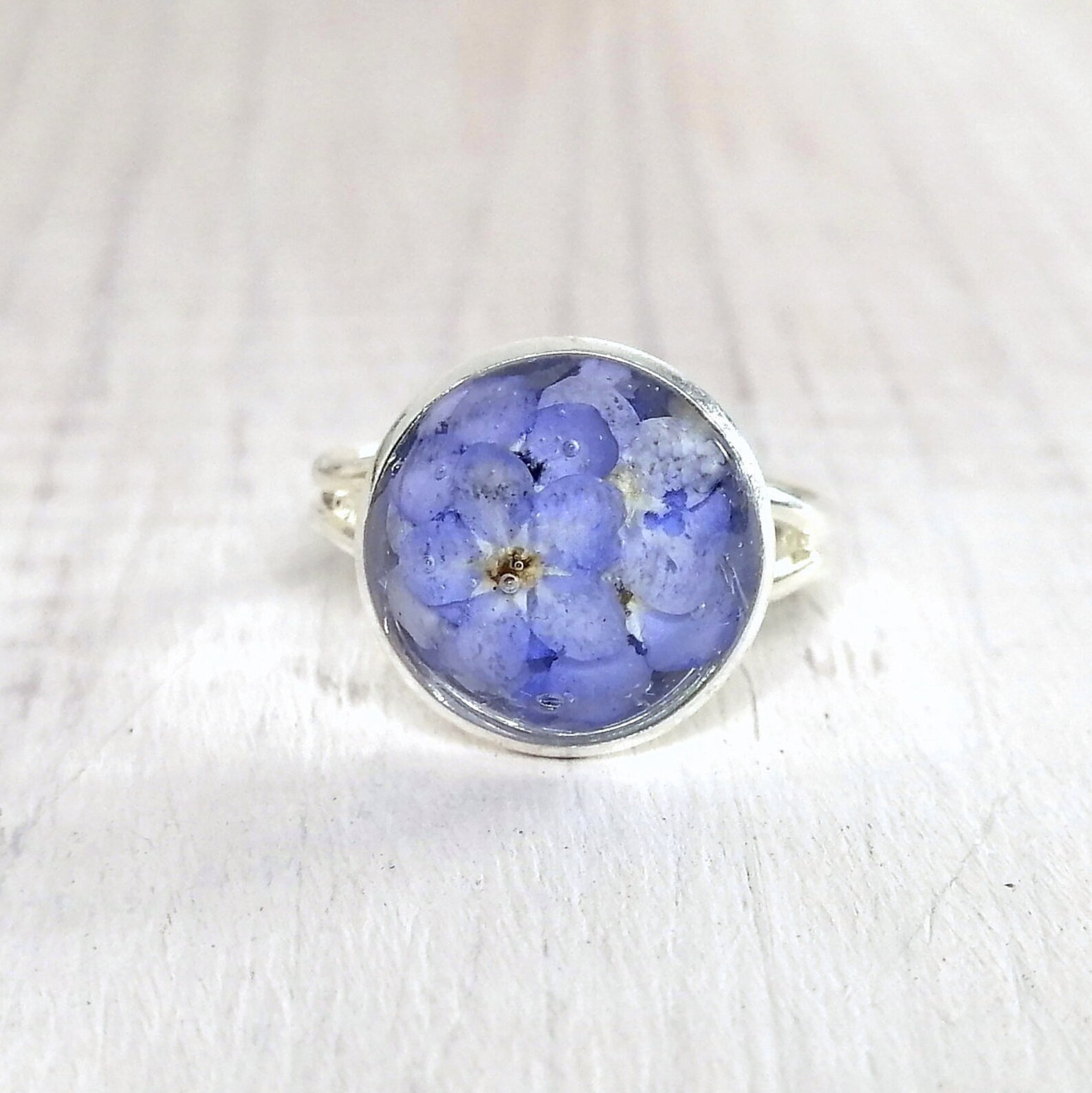 me not real flower ring Etsy