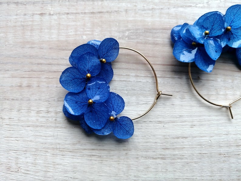 Dried flower earrings Pressed flower jewelry Etsy