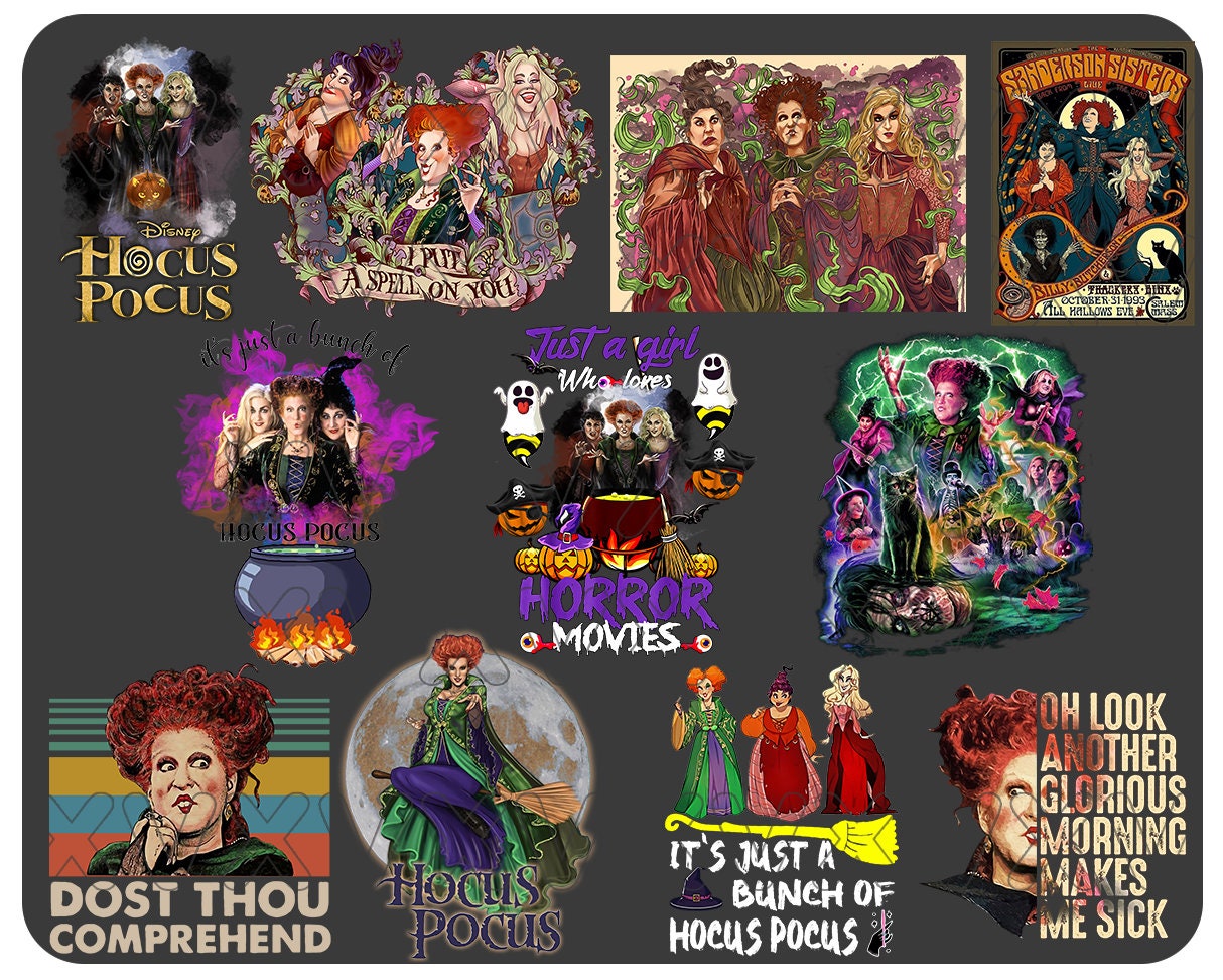 Horror Halloween Bundle Png, Horror Movies, Hocus Pocus Png Bundle Waterslide Tumbler Hallowen Designs - sanderson sister PNG