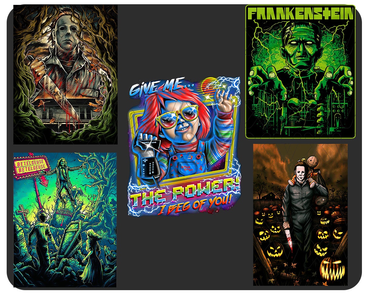 Horror Halloween Bundle Png, Horror Movies, Happy Halloween, Sublimated Printing/INSTANT DOWNLOAD/Png Printable/Digital Print Design.