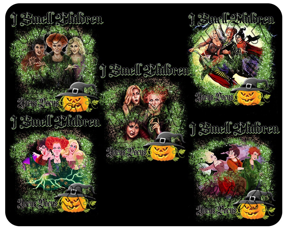 Horror Halloween Bundle Png, Horror Movies, Hocus Pocus Png Bundle - Tumbler Hallowen Designs - sanderson sister PNG - i smell children