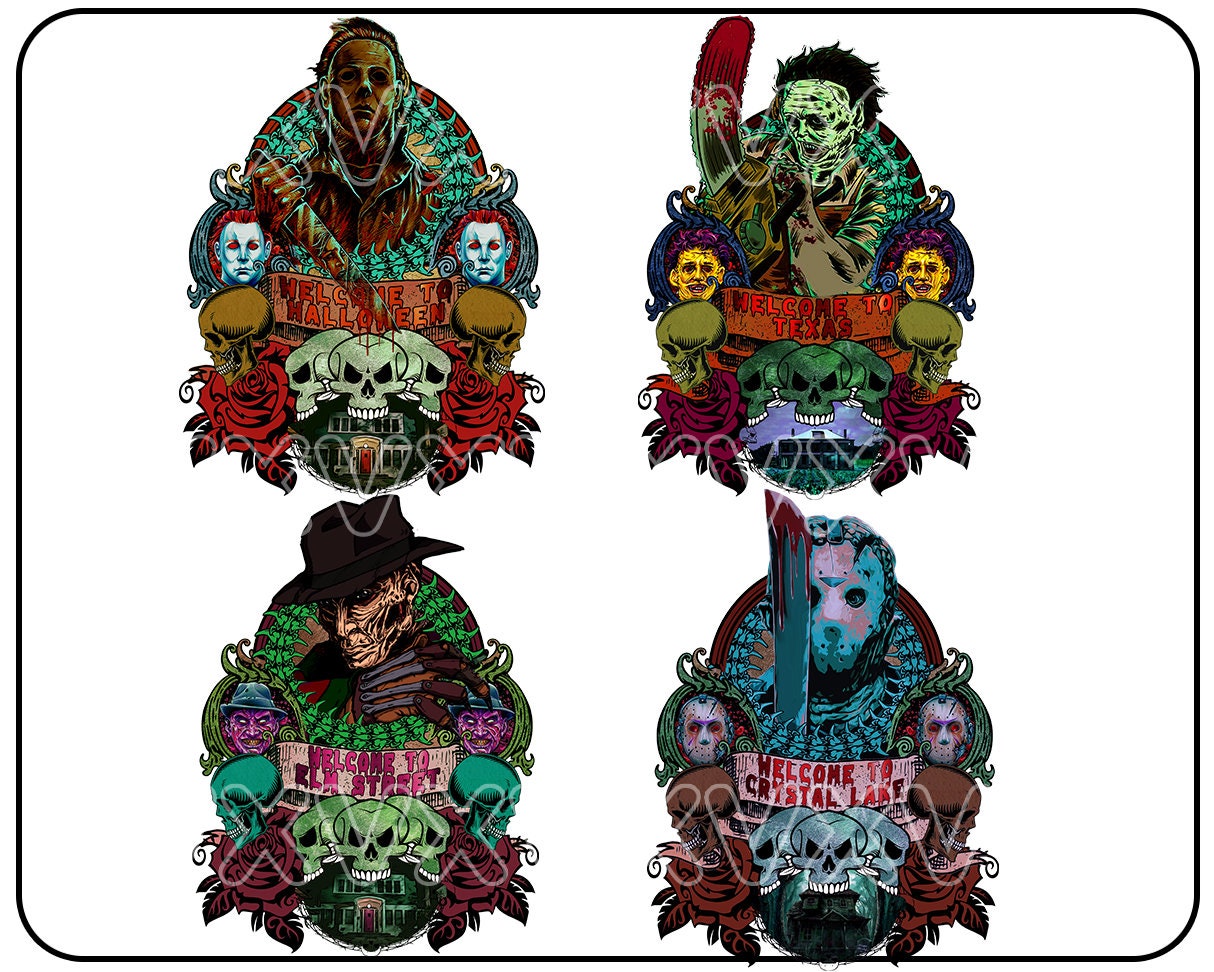Horror Halloween Bundle Png, Horror Movies, Happy Halloween, Sublimated Printing/INSTANT DOWNLOAD/Png Printable/Digital Print Design.