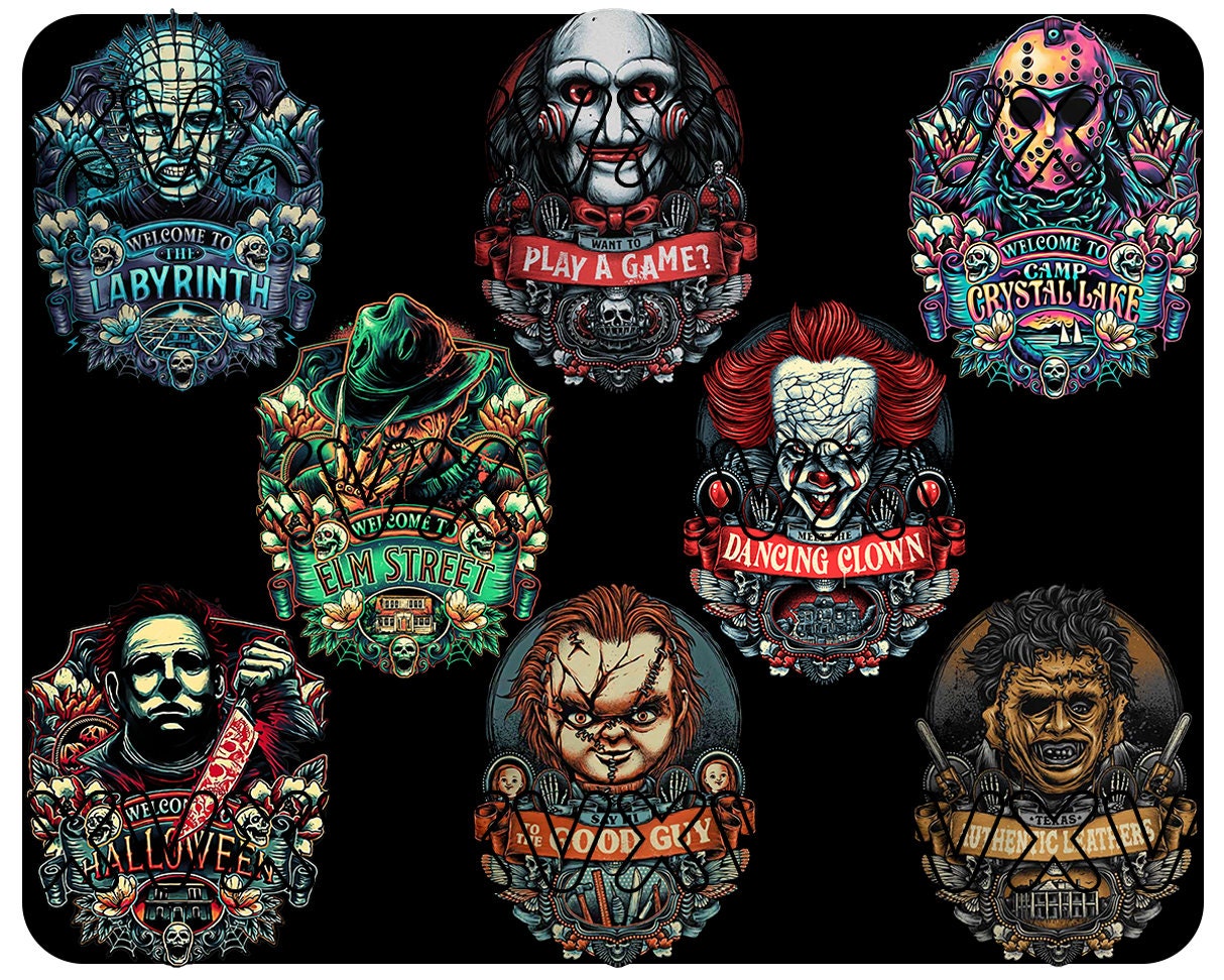 Horror Halloween Bundle Png, Horror Movies, Happy Halloween, Sublimated Printing/INSTANT DOWNLOAD/Png Printable/Digital Print Design.