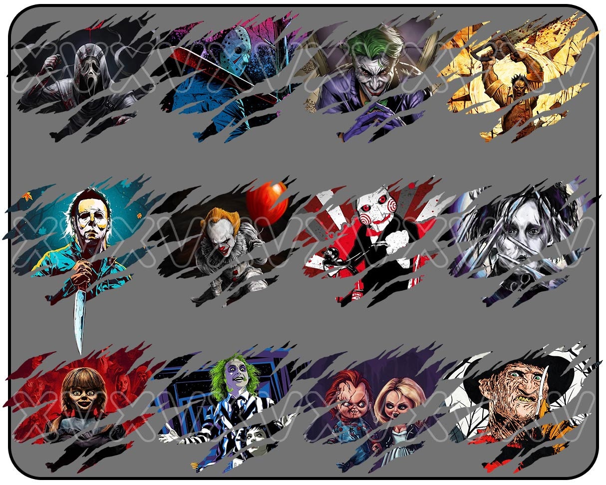 Horror Halloween Bundle Png, Horror Movies, Happy Halloween, Sublimated Printing/INSTANT DOWNLOAD/Png Printable/Digital Print Design.