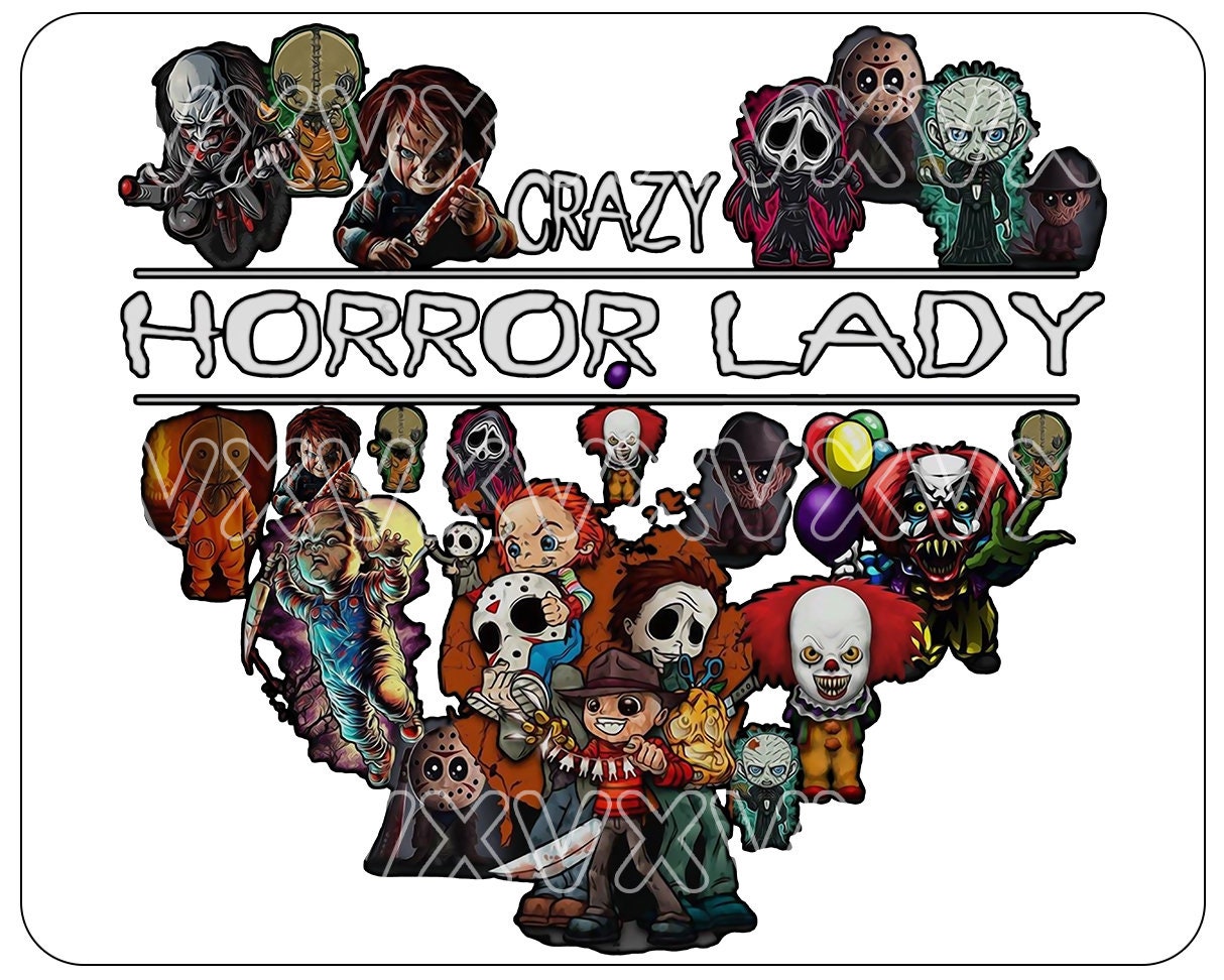 Crazy horror lady PNG - halloween horror sublimation png - horor character - halloween PNG
