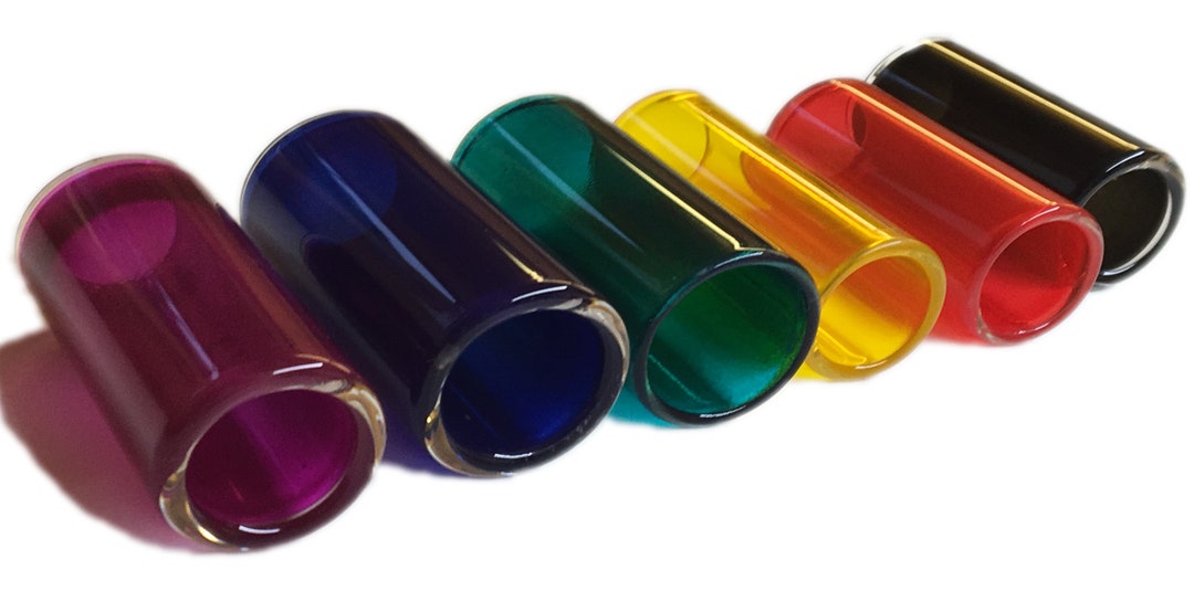 Coloured Glass Guitar Slide, Handmade to Your Requirements. Free Mojo