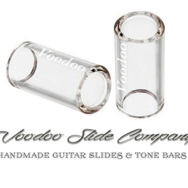 Glass Guitar Slide, Handmade to your Requirements. Free Mojo Bag, with your name  engraved, with every order.