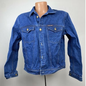 Vintage 1980s Denim Jacket, Jordache Size S/M, Blue Jean Trucker