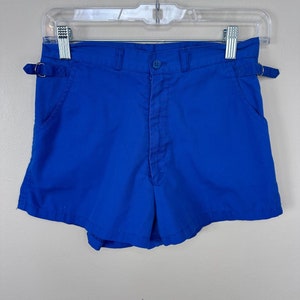Vintage 1980s Blue Side Buckle Shorts, C’est Joli Size XS