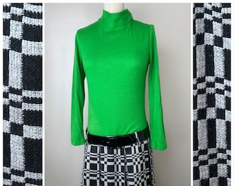 Vintage 1960s Mod Drop Waist Op Art Dress, Wippette Size XS/S