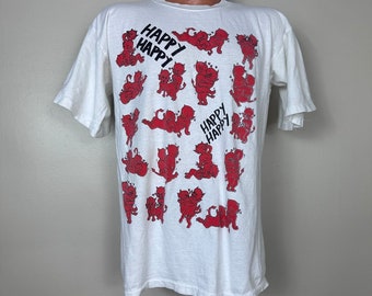 Vintage 1990s Devils Sex Positions T-Shirt, Happy Happy, Solar-T Size Large
