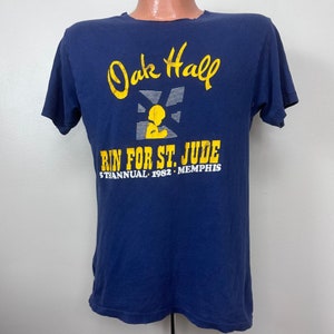 Vintage 1980s Oak Hall Run For St Jude 1982 Memphis, Size Medium, Distressed