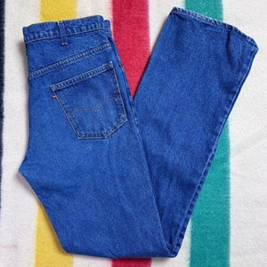 Vintage 1980s Levi’s Saddleman 517 Blue Jeans, 35&quot;x35&quot;, Orange Tab