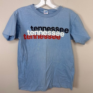 Vintage 1970s Tennessee T-Shirt, Champion Blue Bar Size XS/S