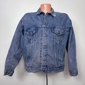 80s Levi's Blue Jean Jacket Vintage 1980s Made in USA Faded