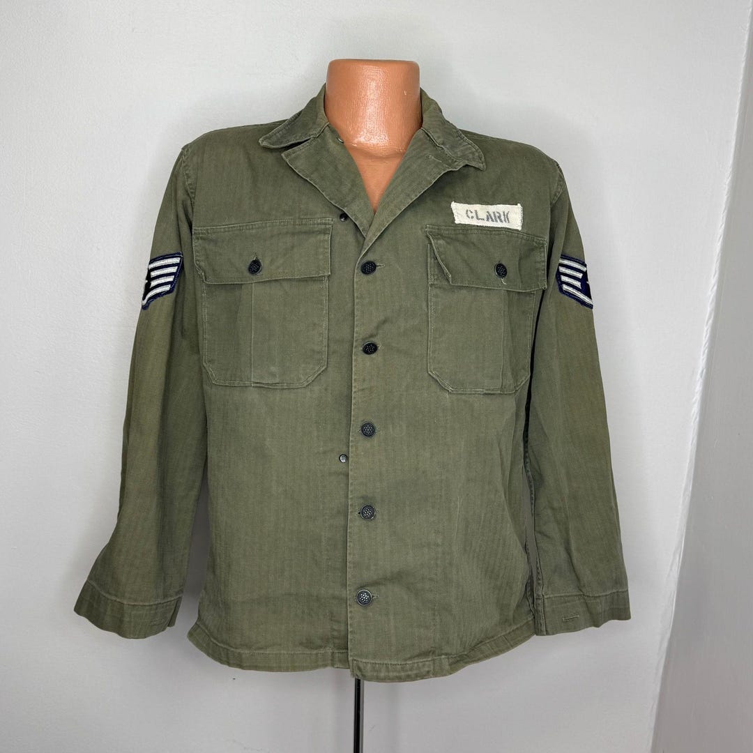 ▪️40’s【HBT】VINTAGE JACKET Vintage 1940s/50s US Air Force HBT Jacket, Herringbone Twill, 13