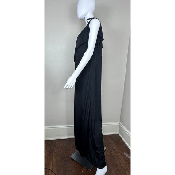 Vintage 1970s Grecian Inspired Black Maxi Dress, … - image 3