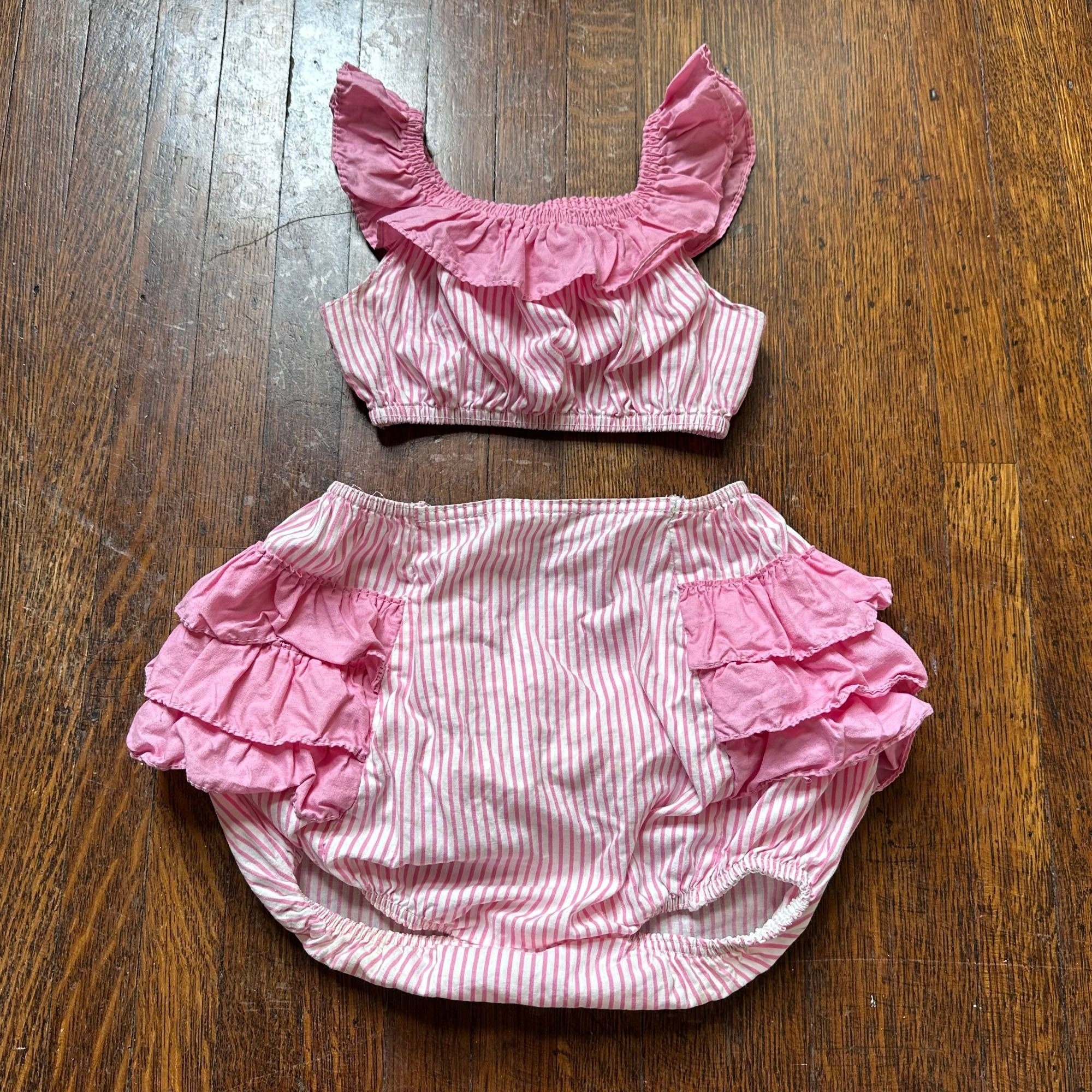 KIDS FRILL HEM PLAYSUIT 4-10 ADORNED IN ANTIQUITY main image 1