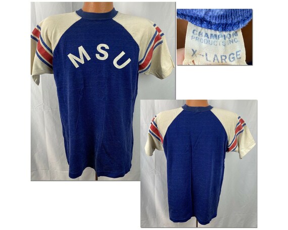 Vintage 1960s MSU T-shirt, Champion Products L/XL,
