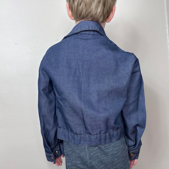 Vintage 1970s Kids Blue Jean Denim Jacket Size 6/7 - image 2