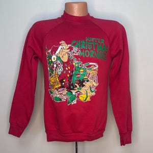 Vintage 1980s Mister Christmas Morning Sweatshirt, U.S. Sweats Size Small