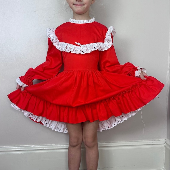 red frilly dress Long 67inches Invisible back zippers Model 1 is wearing a Large Model 2 is wearing a small Model is 5ft 7 Available from Small Long frilly dress - Sienna