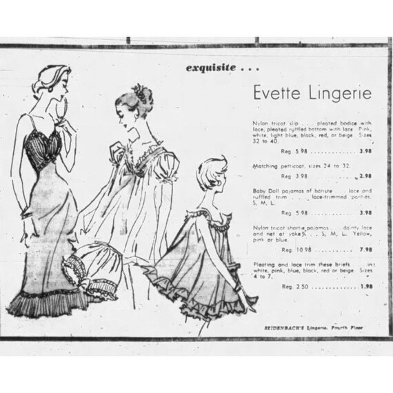 Vintage 1950s/1960s Evette Pleated Babydoll Night… - image 6