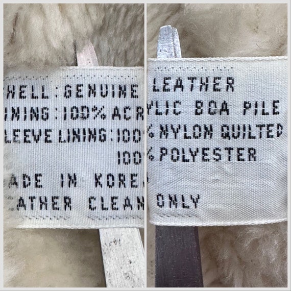 Vintage 1970s/80s Leather Jacket with Faux Fur Li… - image 8