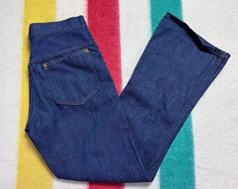 Vintage 1970s Flare Leg Blue Jeans, 26"x28"