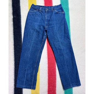 Vintage 1970s Women’s Levi’s Blue Jeans, Size 8, 28&quot;x27.5&quot;, High Rise, Straight Leg