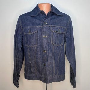 Vintage 1970s Selvage Denim Jacket, Roebucks Sears Size 40, Type 3
