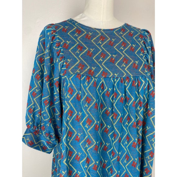 Vintage 1960s/70s Alvin Duskin Mini Dress, Blue F… - image 3