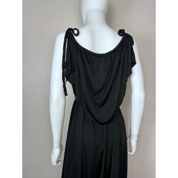 Vintage 1970s Grecian Inspired Black Maxi Dress, … - image 8