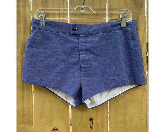 Vintage Lee Cut Off Shorts USA Made 38 Inch Waist Unisex Stretch Blue H