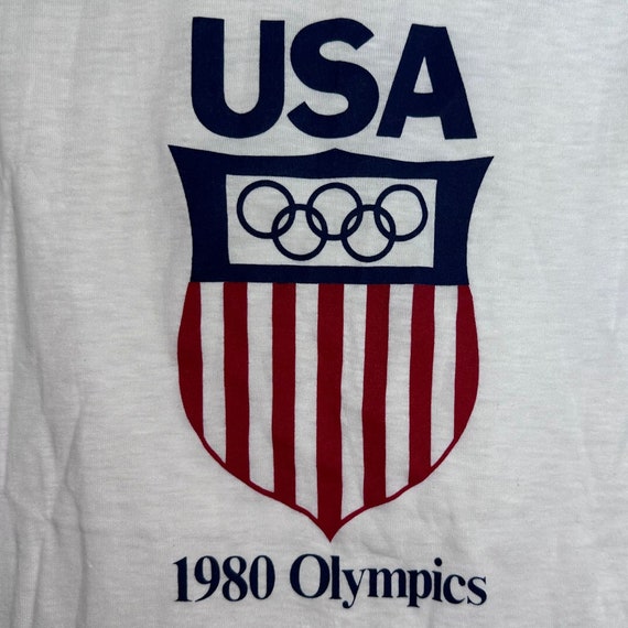 Vintage 1980 Olympics USA T-Shirt, Anvil Youth La… - image 2