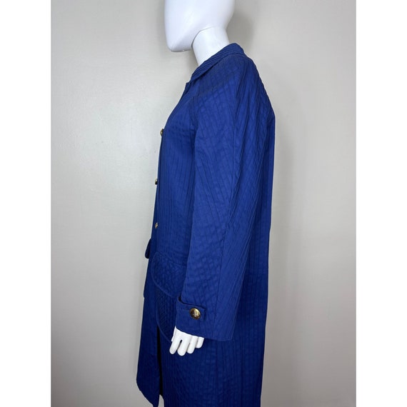 Vintage 1970s Blue Pintuck Coat, J.C. Penney Size… - image 4