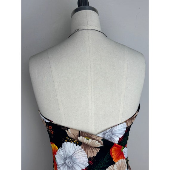 Vintage 1970s Floral Halter Wrap Dress, Handmade … - image 3