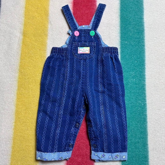 Vintage OshKosh-overalls uit de jaren 80/90, maat 12 m, gestreept